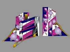 Jolly Daubs Digitalkunst: Eine  extraterristrischen Metropole.