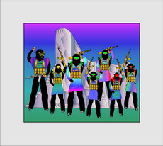 Jolly Daubs Digitalkunst: Eine Ninja-Astronautin.