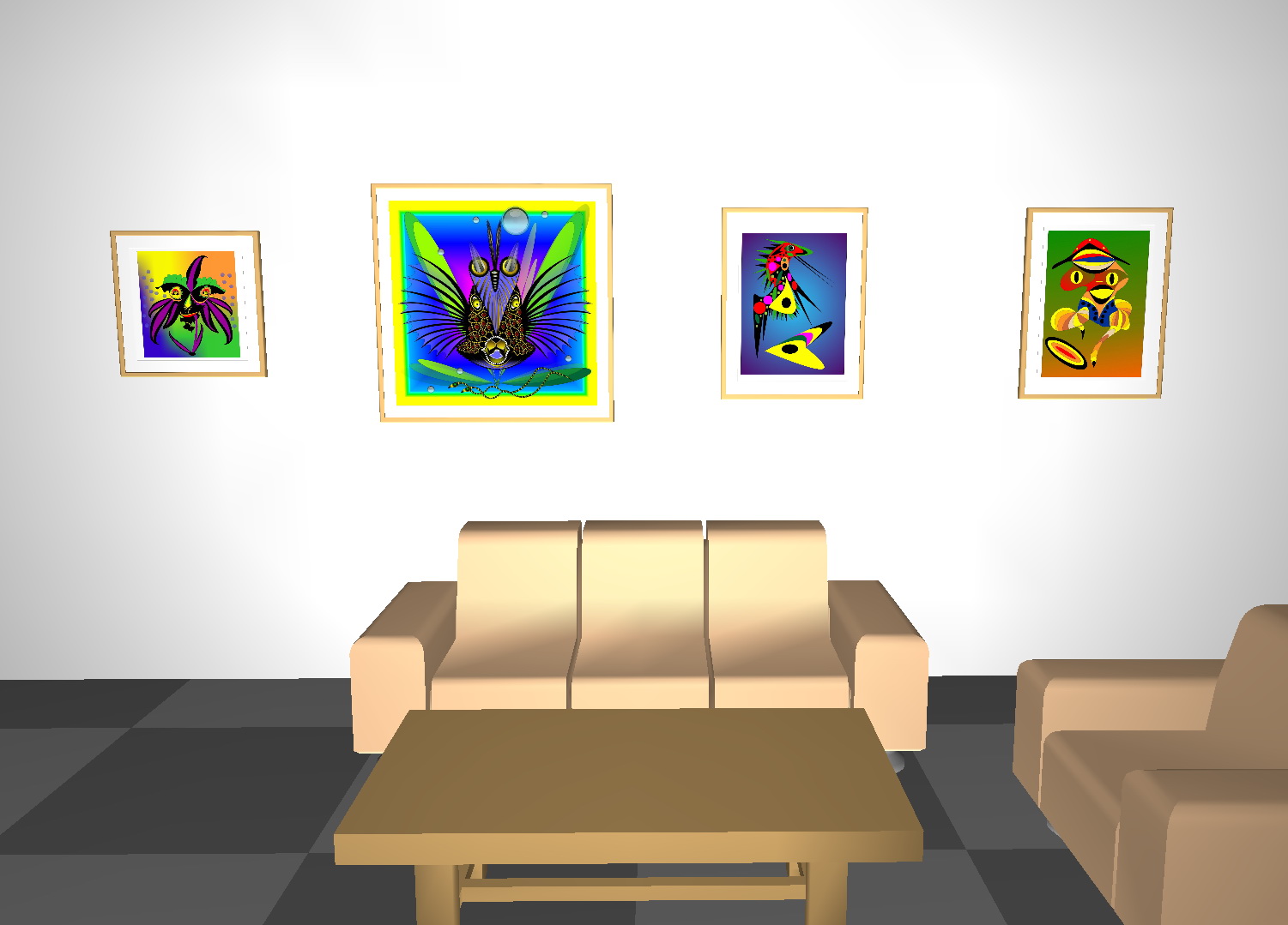 Jolly Daubs Digital Art: Exhibition Room