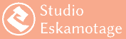 Das abstrakte, spiralförmige Logo von Studio Eskamotage.