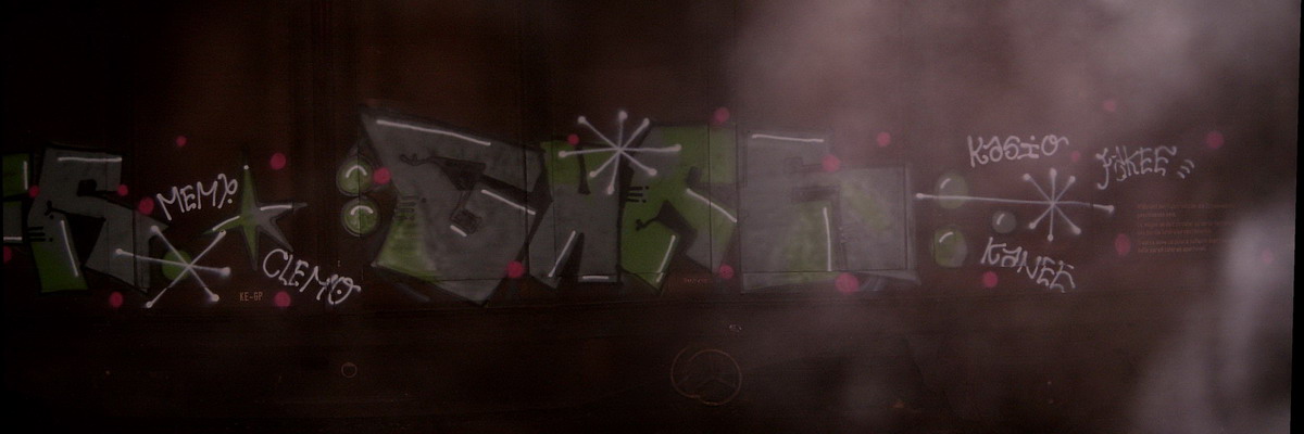 Graffiti and street art from a photo tour in Bremen including colourful sprayed tags and top-to-bottoms.