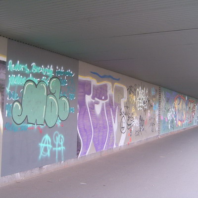 Graffiti and street art from a photo tour in Bremen including colourful sprayed tags and top-to-bottoms.