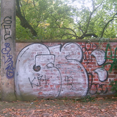 Graffiti and street art from a photo tour in Bremen including colourful sprayed tags and top-to-bottoms.