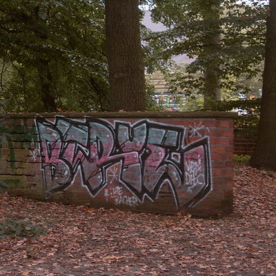 Graffiti and street art from a photo tour in Bremen including colourful sprayed tags and top-to-bottoms.