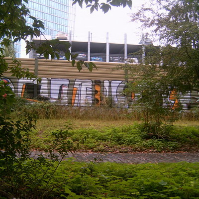 Graffiti and street art from a photo tour in Bremen including colourful sprayed tags and top-to-bottoms.