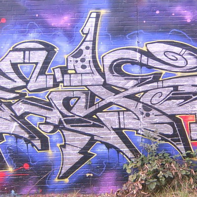 Graffiti and street art from a photo tour in Bremen including colourful sprayed tags and top-to-bottoms.