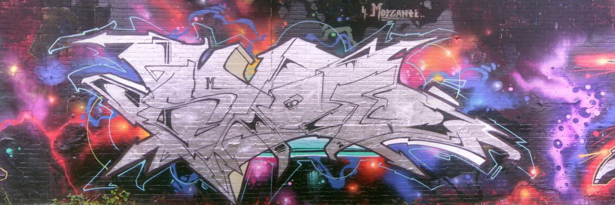 Graffiti and street art from a photo tour in Bremen including colourful sprayed tags and top-to-bottoms.