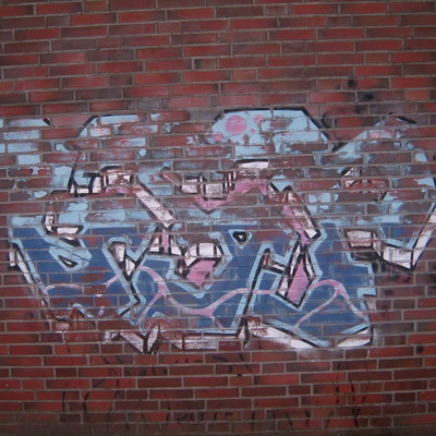 Graffiti and street art from a photo tour in Bremen including colourful sprayed tags and top-to-bottoms.