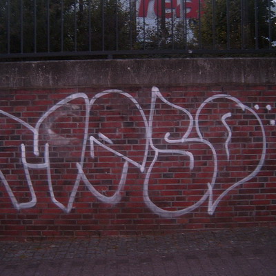 Graffiti and street art from a photo tour in Bremen including colourful sprayed tags and top-to-bottoms.