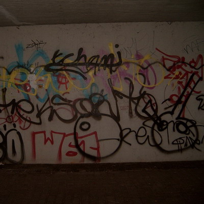 Graffiti and street art from a photo tour in Bremen including colourful sprayed tags and top-to-bottoms.