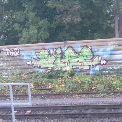 Graffiti and street art from a photo tour in Bremen including colourful sprayed tags and top-to-bottoms.