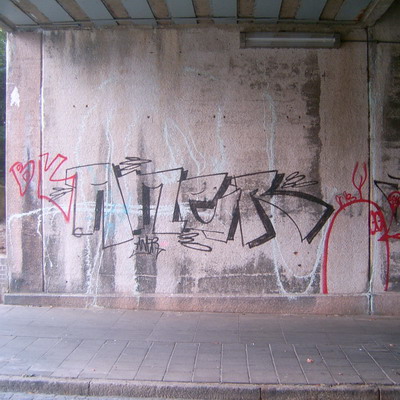 Graffiti and street art from a photo tour in Bremen including colourful sprayed tags and top-to-bottoms.