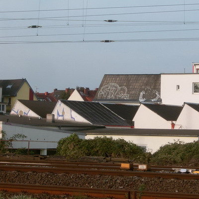 Graffiti and street art from a photo tour in Bremen including colourful sprayed tags and top-to-bottoms.