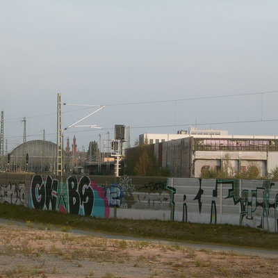 Graffiti and street art from a photo tour in Bremen including colourful sprayed tags and top-to-bottoms.