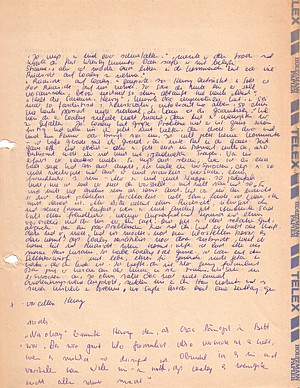 Handschriftlicher Entwurf des Manuskript der Mariañaca-Saga von L.Cerón.