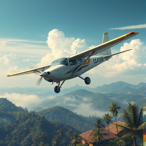 KI-Bild Cessna über Südamerika